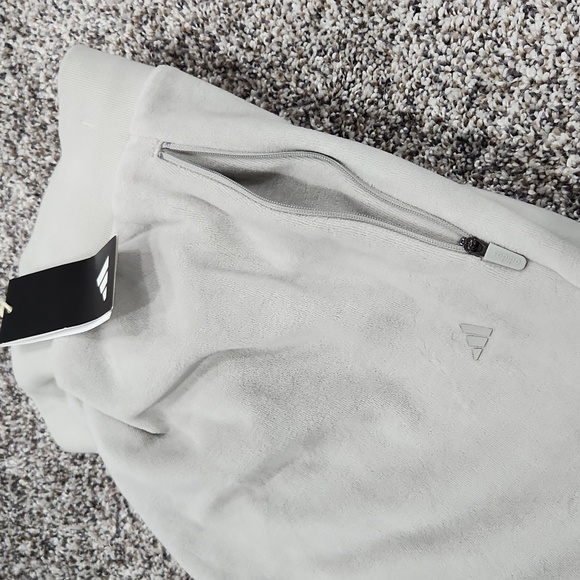 Addidas One Velour Men's Medium Basketball Lounge Pants.  Metal Grey - Picture 5 of 5